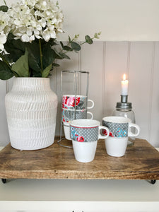 Stackable Pippa Mugs - Set Of 4