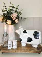 Load image into Gallery viewer, Large Black &amp; White Ceramic Cow