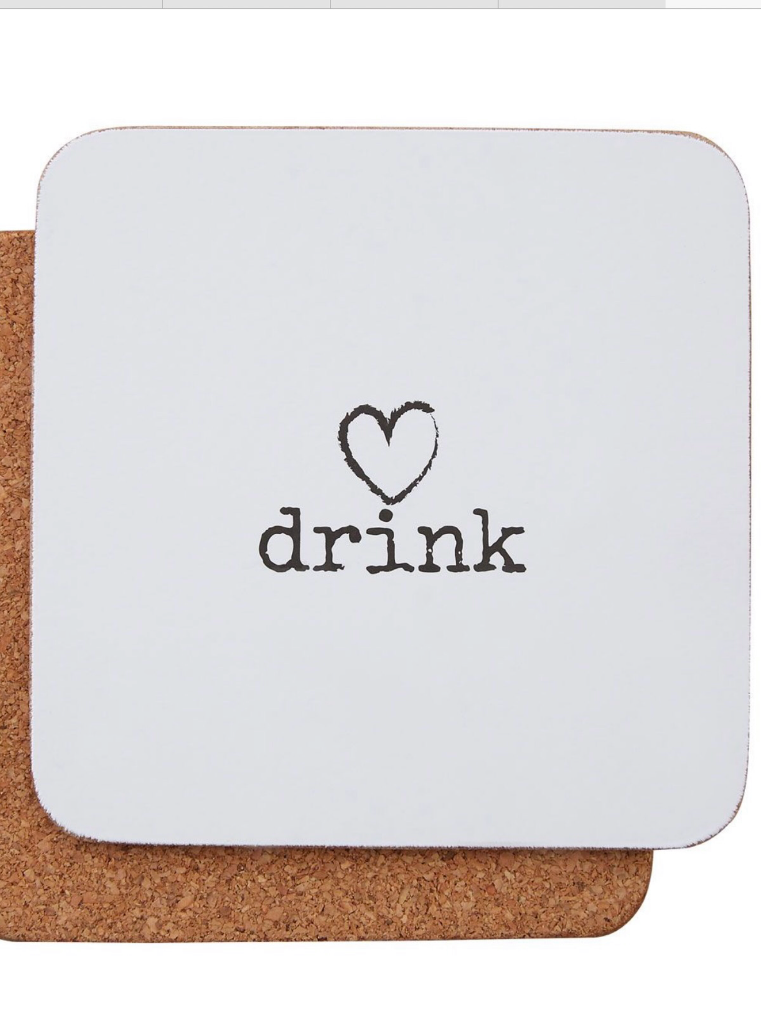 Charm “Drink” Coasters - Set Of 4